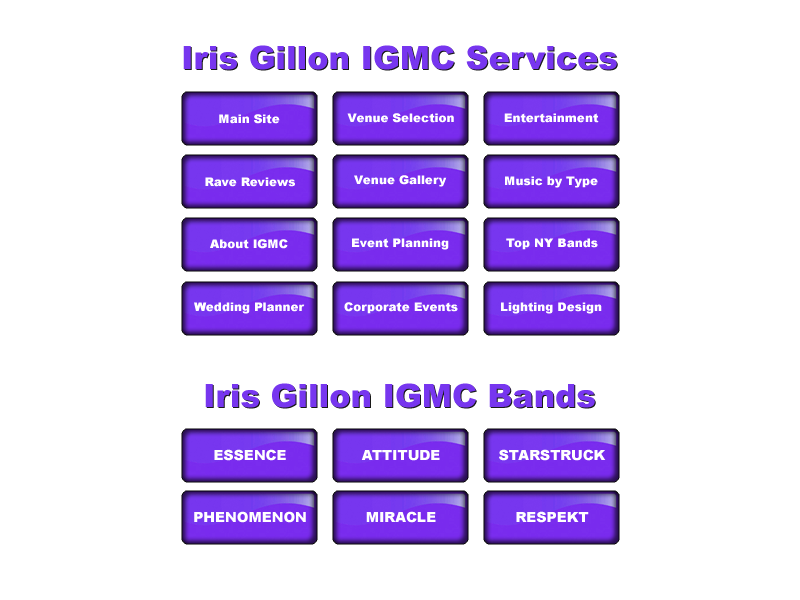 Iris Gillon IGMC Event Music Corporate Wedding Locations NYC NJ New York New Jersey